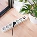 deleyCON 6-Fach Steckdosenleiste mit beleuchtetem EIN/AUS Schalter - 3,0m Kabel - 6X Schutzkontaktbuchse Mehrfachsteckdose Stromkabel Verteiler Verlängerung Stromleiste Haushalt Büro 3680W 16A - Weiß