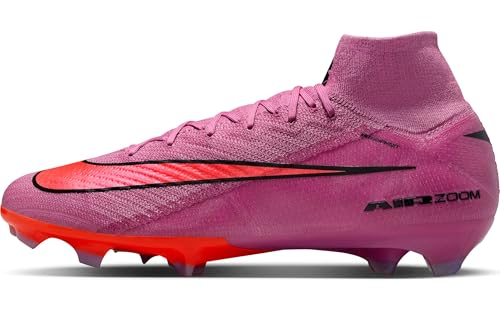 Nike Men Mercurial Superfly 10 Elite High-top-fußballschuh für Normalen Rasen Soccer Shoe, Magic Flamingo Black Total Crimson, 9 UK