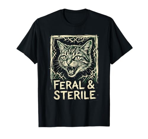 Feral & Sterile Cat TNR Advocate Grunge Art T-Shirt