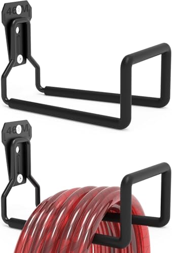 Stabiler Metall-Schlauchhalter für Wandmontage Robuster Wasserschlauchhaken für den Außenbereich Langlebige und Platzsparende Schlauchtrommel