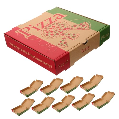HOLIDYOYO Pizza Boxes Savers Multi-function 8in Brown Pizza Carton for Party Restaurant