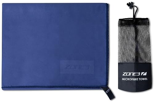 Zone3 Toalla grande de microfibra 2023, color azul marino, ligera, 80 cm x 150 cm cuando está plegada