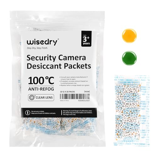 wisedry - Juego de 10 gramos [20 paquetes] Desecantes de cámara premium con perlas indicadores de color, deshumidificadores de alta absorción de humedad del 70%, amortiguadores de humedad para