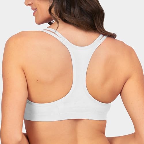 Image of Fruit of the Loom Women's Spaghetti Strap Cotton Pullover Sports Bra Value Pack