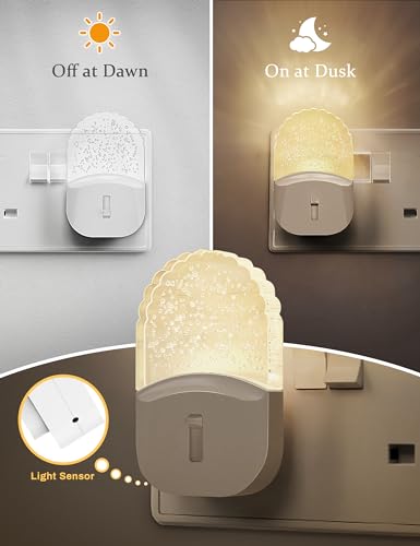 Emeritpro Night Light Plug in Wall, Plug in Night Lighting with Dusk to Dawn Sensor, Adjustable Brightness 0-50LM, 0.5W Low Energy, Warm White Night Light Kids for Hallway Bathroom Bedroom,1Pack - Image 3