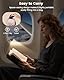 Glocusent Leselampe Buch Klemme 26 LEDs, Buchlampe mit 5 Farbtemperatur & Stufenlose Helligkeit, USB-C Wiederaufladbares Leselicht, Lange Laufzeit, 360° Flexibel für Nachtlesen ins Bett