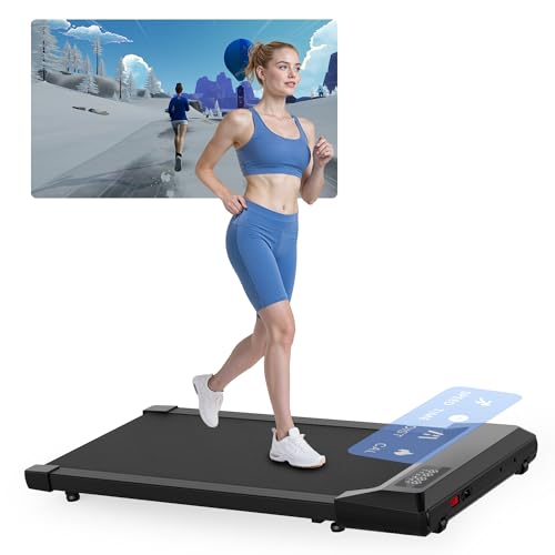 Lacuffy Raceable Walking Pad Leise, Laufband für Zuhause Max 136 kg APP Control, Laufband...