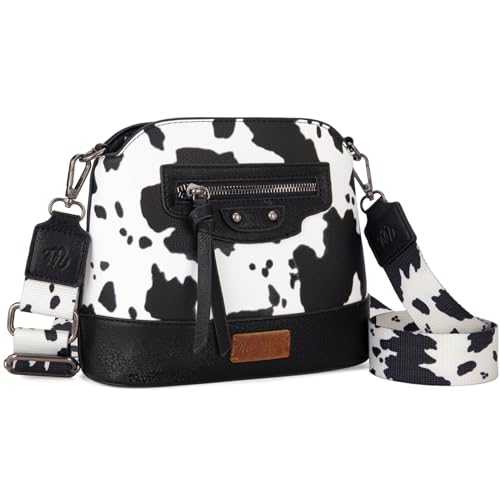 Wrangler Cow Print Crossbody Bag for Women Western Cross Body Purse with Signature Strap3