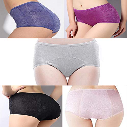 Qinyue.jf Women's Period Panties Menstrual Underwear Jacquard Easy Clean Panties #TOP2