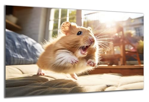 DARO Design - Wand-Bild auf 6mm HDF 30x20 cm Hamster Meerschweinchen springt - Wand-Deko Bilder Geschenk DARO Design - Wand-Bild auf 6mm HDF 30x20 cm Hamster Meerschweinchen springt - Wand-Deko Bilder Geschenk