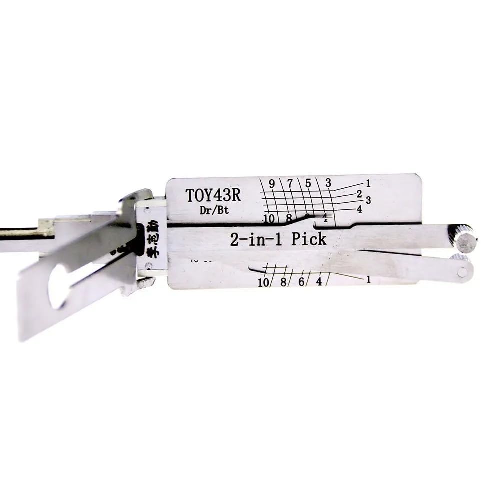 LiShi TOY43R 2 en 1 ganzúa y decodificador para coche, lector de llaves de coche, herramientas profesionales de cerrajero, ganzúas de bloqueo automático