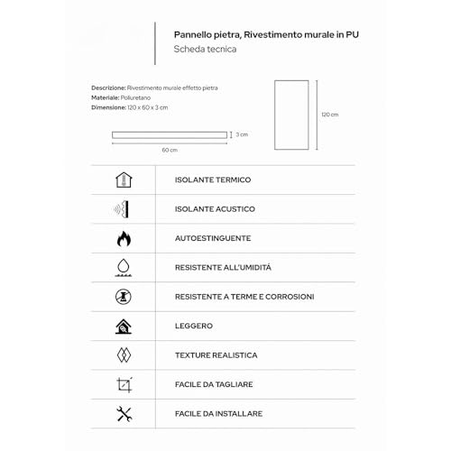 Paneles decorativos efecto piedra 3D placas de poliuretano revestimiento de pared PU 7