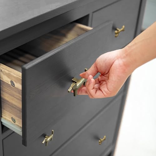 Poignées amusantes pour commode en alliage de zinc et bronze de qualité