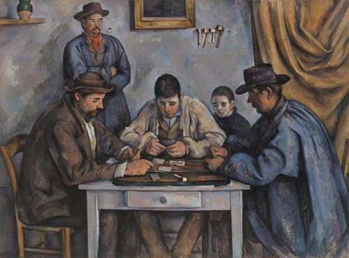 Portrait Tableaux Cézanne Les Joueurs de Cartes, le cadeau culturel idéal pour amateurs d'art