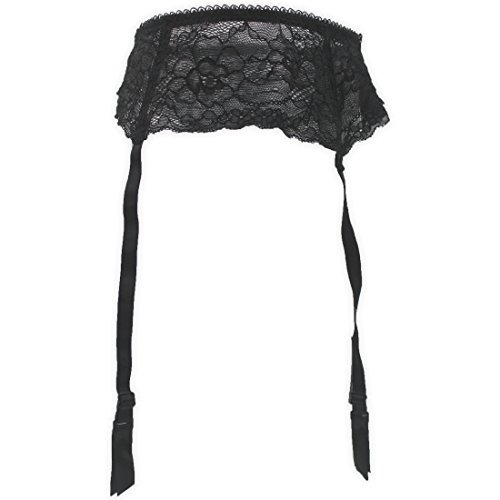 Tvrtyle Black Lace Sexy Women Metal Clips Garter Belts For Stockings,Black, Small #TOP3