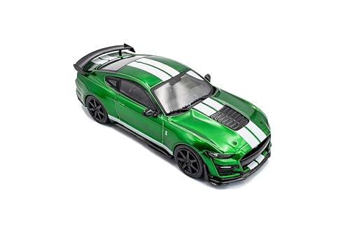 Modelo a escala 1:43 Shelby Mustang GT500 verde metálico miniatura 7