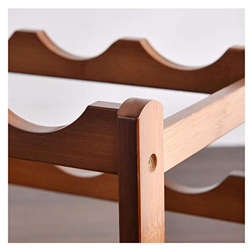Soporte Rústico de Mesa para Vino de Madera 2 Niveles miniatura 3
