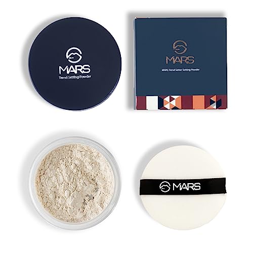 MARS Trend Setting Loose Powder | Lightweight & Long Lasting | Ultra Fine Setting Powder For Face Makeup (8.0 Gm) (03-Soft Light), All, Matte, White
