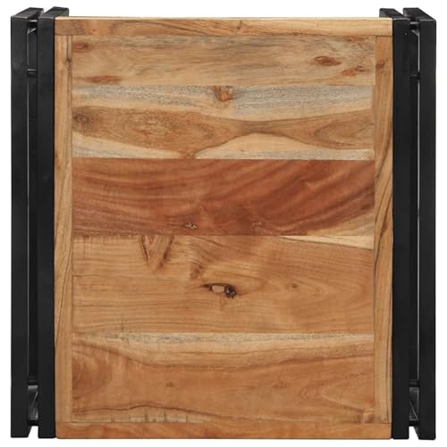 Table basse bois massif acacia 50x50x35 cm pour optimiser l'espace - 7