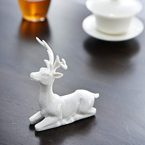 Statue de cerf en céramique RLKHXBS pour décoration de table et salon - 6