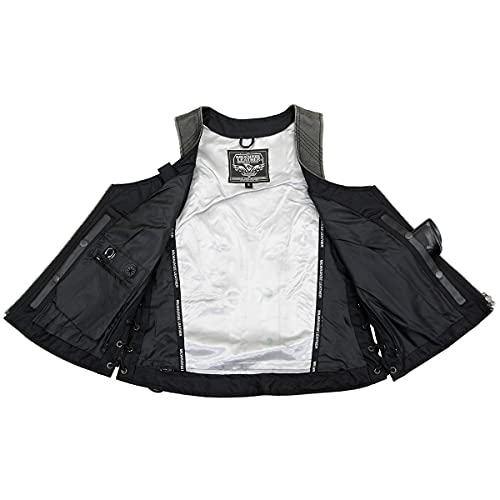 Image of Milwaukee Leather Women's Premium Classic Leather Motorcycle Rider Vest w /Adjustable Side Laces