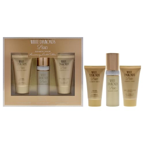 Elizabeth Taylor White Diamonds Legacy for Women - 3 Pc Gift Set 1oz EDT Spray, 1.7oz Body Wash, 1.7oz Body Lotion