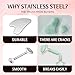 erdnretl Gua Sha & Face Roller, Stainless Steel Gua Sha Facial Tools for Face, Eyes,Chin & Jawline Sculpting,Body Gua Sha Tools with Pouch