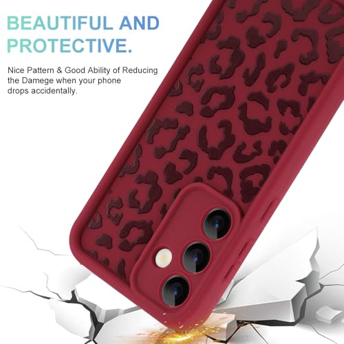 Image of Compatible with Samsung Galaxy S25 Plus Case, Wine Red