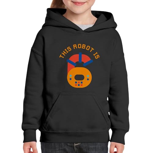 Sweat à capuche enfant haut de gamme motif robot pour anniversaire - 3
