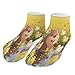 VstaDank Cute Capybara Ankle Socks 5 Pairs Fashion Invisible Low Cut Sock for Adult Casual Short Sock Soft Cozy No Show Socks