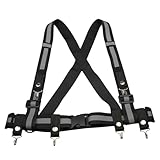 Amykite Einkaufstaschen Tragetasche,Werkzeuggürtel Hosenträger für Männer,kann 18 Pfund tragen,freihändiges Konzept für sicheres Tragen,zum Einkaufen,Kurier,LKW-Fahrer usw. (schwarz)