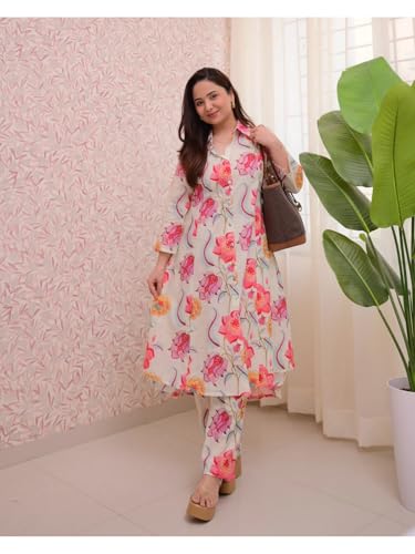 Image of Leriya Fashion Co-ord Set for Women Stylish | Kurta Sets for Woman | Short Kurti for Woman | Anarkali Suit For Women | Festive Ethnic Indian Traditional Outfit for Functions & Puja