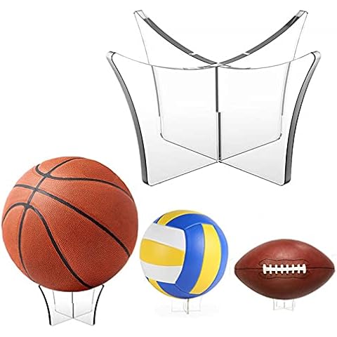 precauti Acrylic Ball Display Stand Multi-function Basketball Football Display Stand Bowling Rugby Bracket Ball Stand Holder Bracket Display Rack Plinth Cover