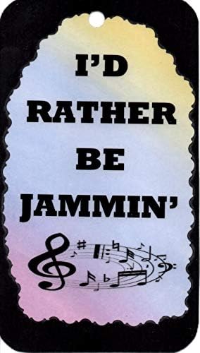 Set of 3 Music Notes Door Hanger, Wall Hanging Sign, Refrigerator Magnet. Musician, Band, Orchestra, Choir Gifts. 5042H I'd Rather Be Jammin' image 3