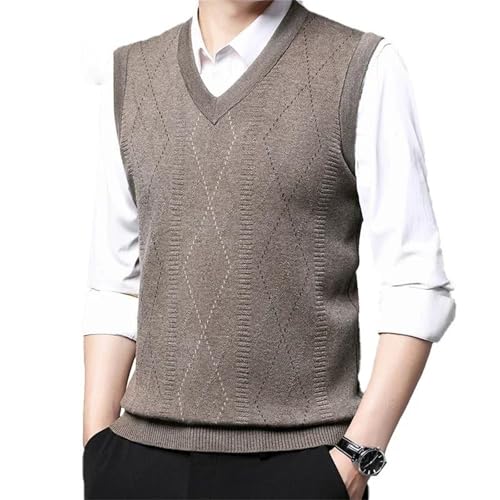 Men's Slim Fashion Casual V-Neck Sweater Vest - Sleeveless Warm Knitted Vest2