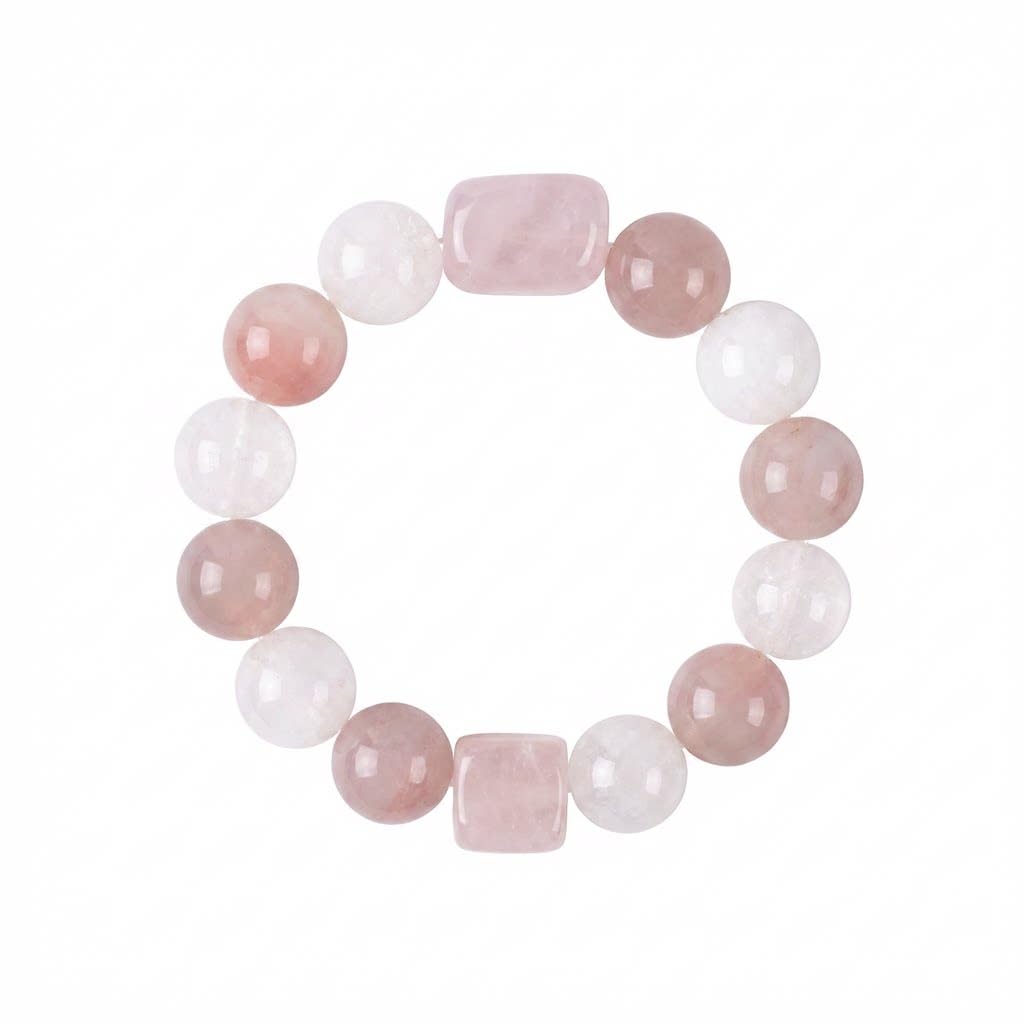Bracciale Pietra Naturale Bracciale di Cristallo Personalizzato per Le Donne, Naturale Rose Quartz Perline Gioielli Fatti A Mano