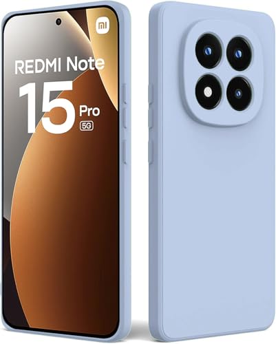 Image of DIZORO Compatible with Mi Redmi Note 15 Pro 5G Back Cover with Upgraded Square Edges for Camera Protection Shockproof Flexible Matte Liquid Silicone Mobile Phone Case - Carolina