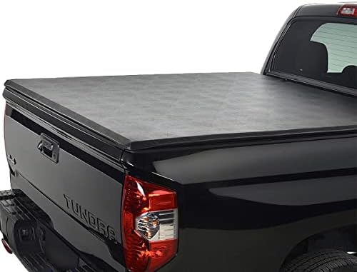 Deebior 6.5ft Clamp On Soft Lock & Roll-up Top Mount Tonneau Cover |1228| Black Vinyl Bed Cover Compatible with Silverado/Sierra 07-13 1500 07-14 2500/3500 HD New Body Pickup Fleetside Bed