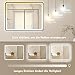 HOMCOM LED-Badezimmerspiegel mit Beleuchtung, 80 x 60 cm, 3 Farbtemperaturen, LED-Spiegel mit Anti-Beschlag, Memory-Funktion, horizontal oder vertikal, dimmbarer Schminkspiegel mit schwarzem Rahmen