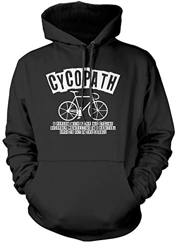 Image of Cycopath - A Chronic Cycling Disorder - Unisex Hoodie - Cyclist Biker Rider Cycle Bicycle - L Black