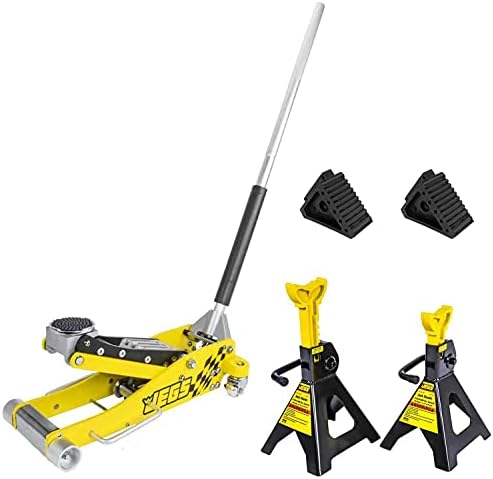 JEGS 80077K4 3-Ton Aluminum Floor Jack Kit Includes: Floor Jack J...