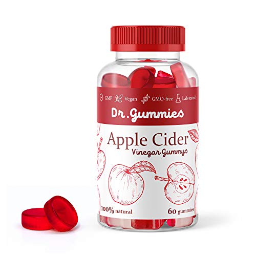 Apple Cider Vinegar Gummies with Mother - All Natural, GMO-Free, Vegan Apple Cider