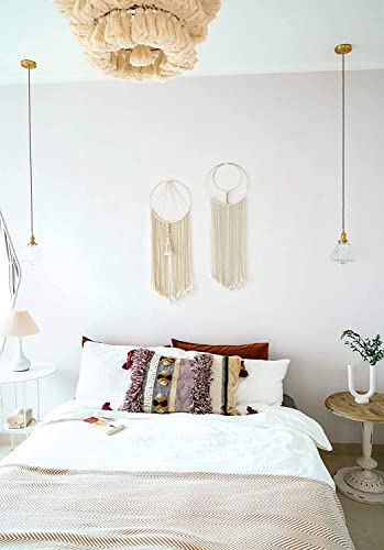 Makramee Wandbehang Mkouo 2 Stück für Wohnzimmer und Schlafzimmer