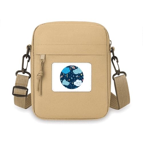 Sac à main cœur compact imprimé parapluie nuage original