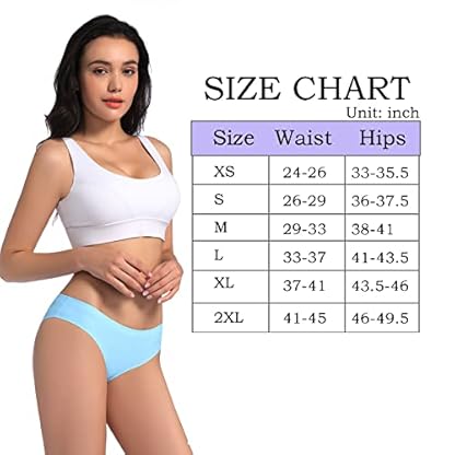 COSOMALL 6 Pack Women's Invisible Seamless Bikini Underwear Half Back Coverage Panties - Image 5