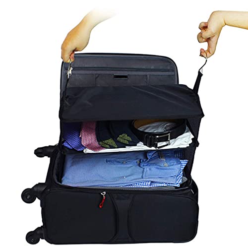 Travel Luggage Organizer, Portable Travel Shelves Bag 3-Shelf Suitcase Packing Cube Collapsible Hanging Closet Storage Bag Space Saver for Wardrobe Suitcase Carry On - Image 5