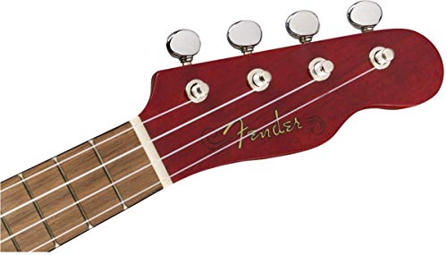 Fender Venice Ukulélé soprano Touche noyer Cerise - Les Beatles, Paul McCartney, John Lennon, RIngo Starr, George Harrison Fender Venice Ukulélé soprano Touche noyer Cerise – Image 7