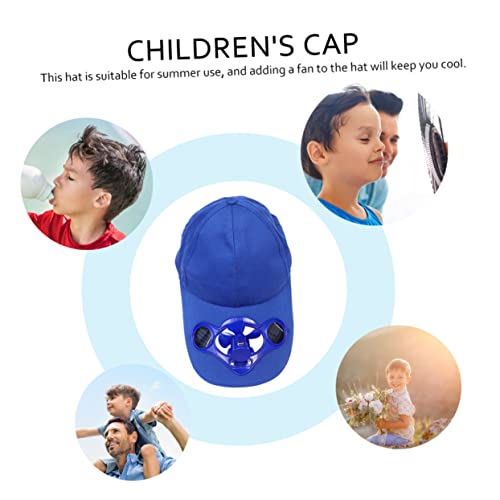 Sombrero con ventilador solar para niños con gorra de algodón fresca de verano 7