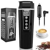Car Electric Kettle,Electric Heated Travel Mug,400ml Portable Water Boiler Heated Mug,40-100℃ Temperature Adjustable,Car Coffee Warmer Car Heating Cup