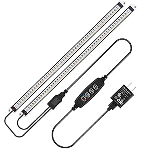 LED Grow Lights, HitLights Full Spectrum Plant Grow Light Strips for Indoor Plants with Auto ON & Off Timer, 96 LEDs, 10…